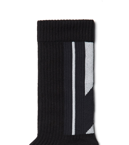 LANDING R Midcalf Socks - Silver Black