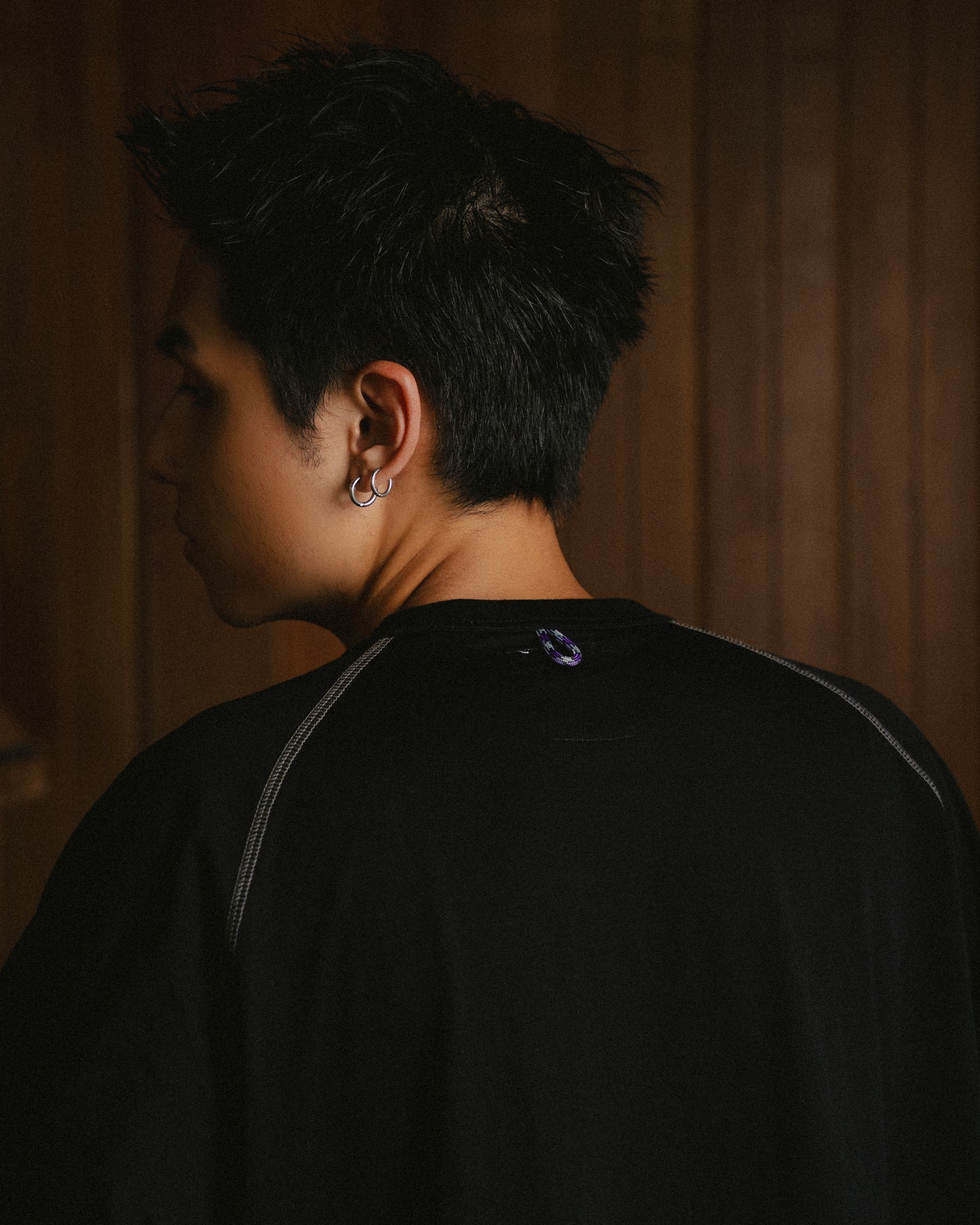 Sorona Pocket Tee - Black/White Line