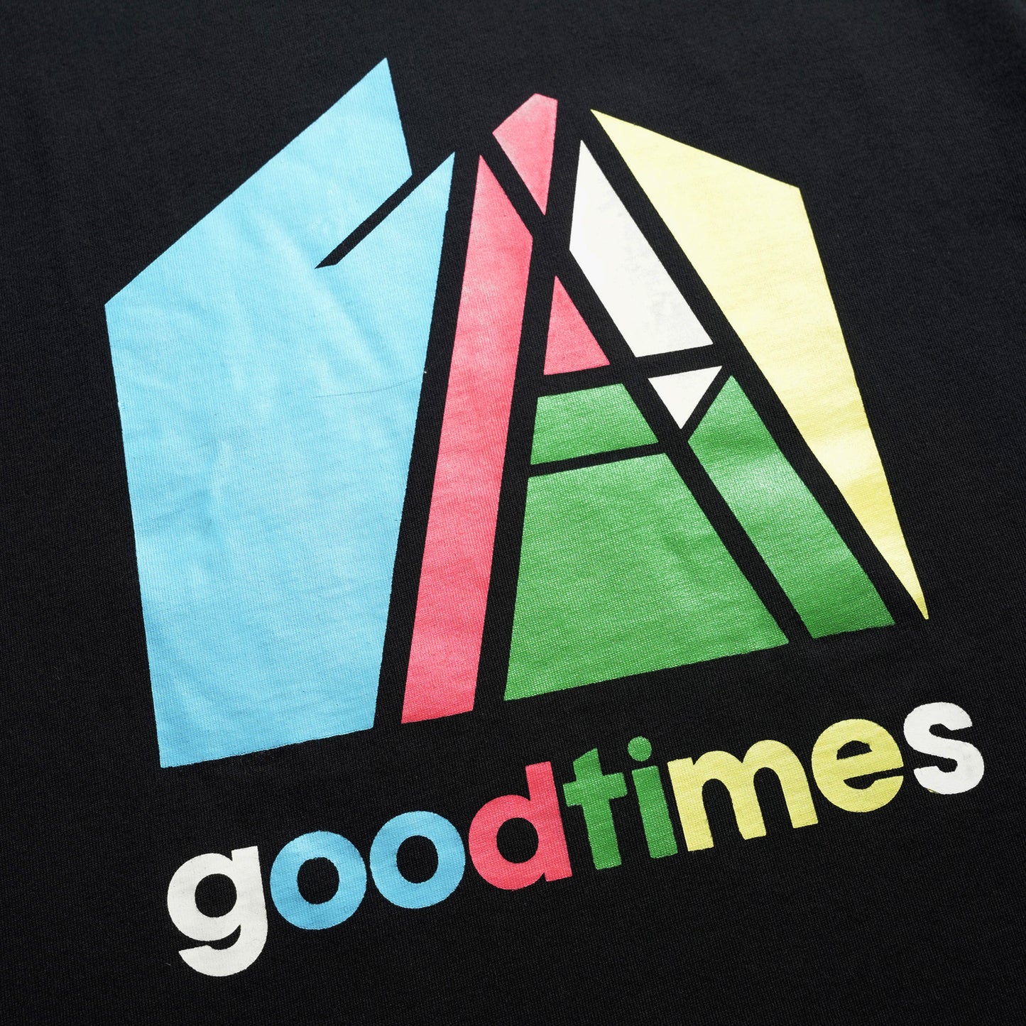 AGAINST X GOODTIMES ALL LOGO TEE BLACK