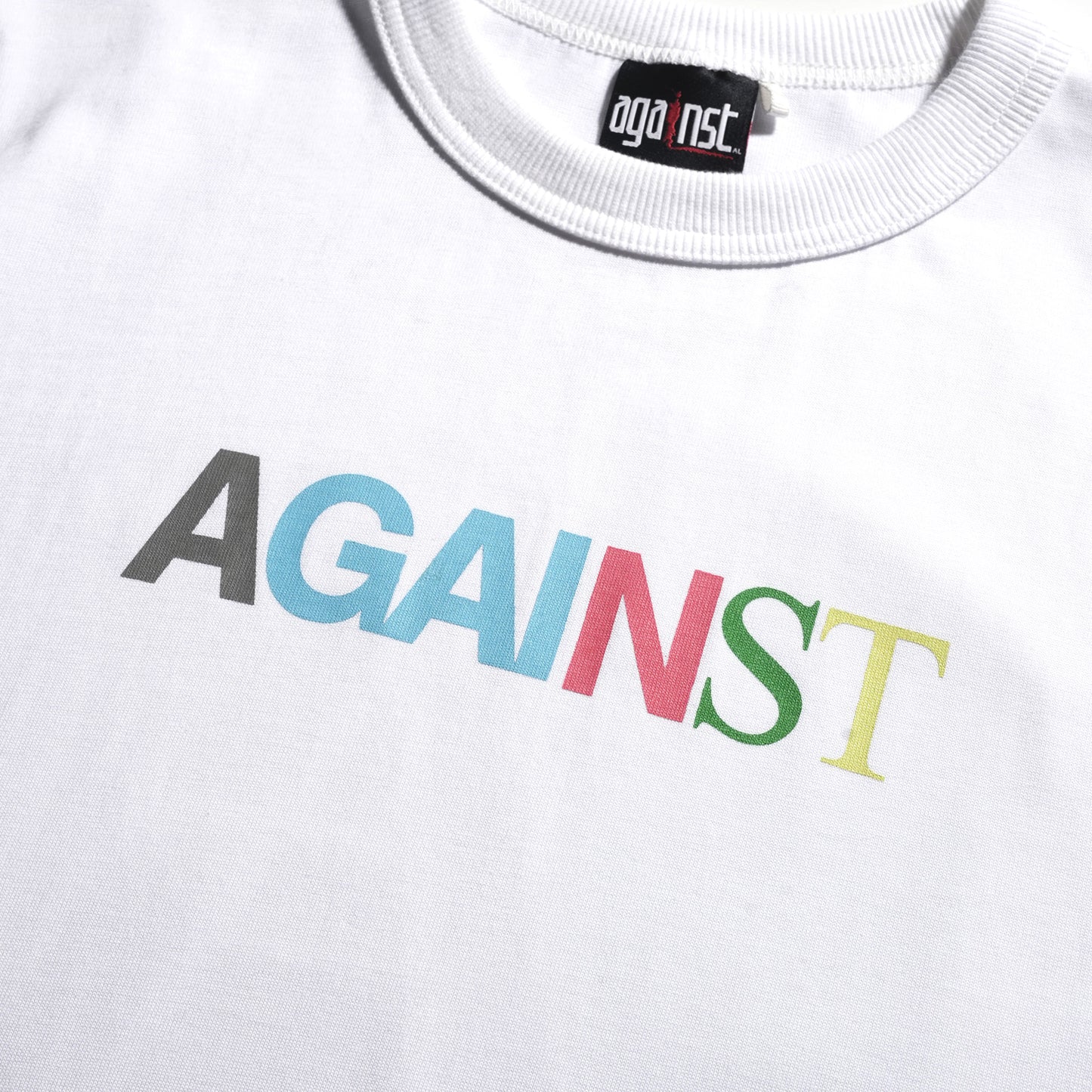 AGAINST X GOODTIMES ALL LOGO TEE WHITE