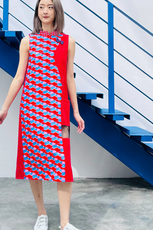 LUNAR 2024 DD01 || CURIOUS RED BROCCOLI MIDI DRESS