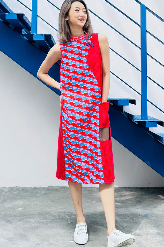 LUNAR 2024 DD01 || CURIOUS RED BROCCOLI MIDI DRESS