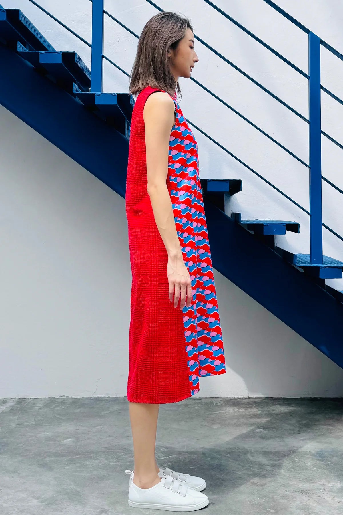 LUNAR 2024 DD01 || CURIOUS RED BROCCOLI MIDI DRESS