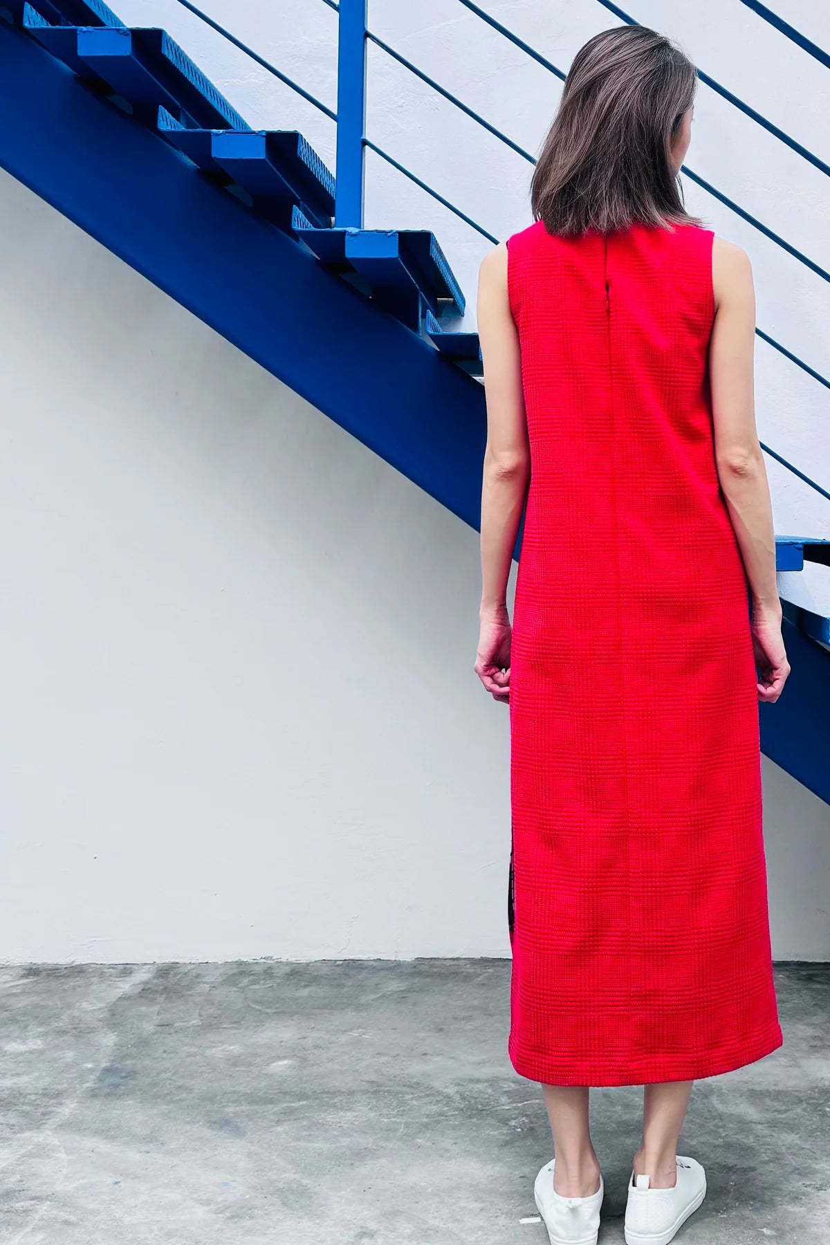 LUNAR 2024 DD03B || CURIOUS RED BROCCOLI 'CHEONGSAM' MAXI DRESS