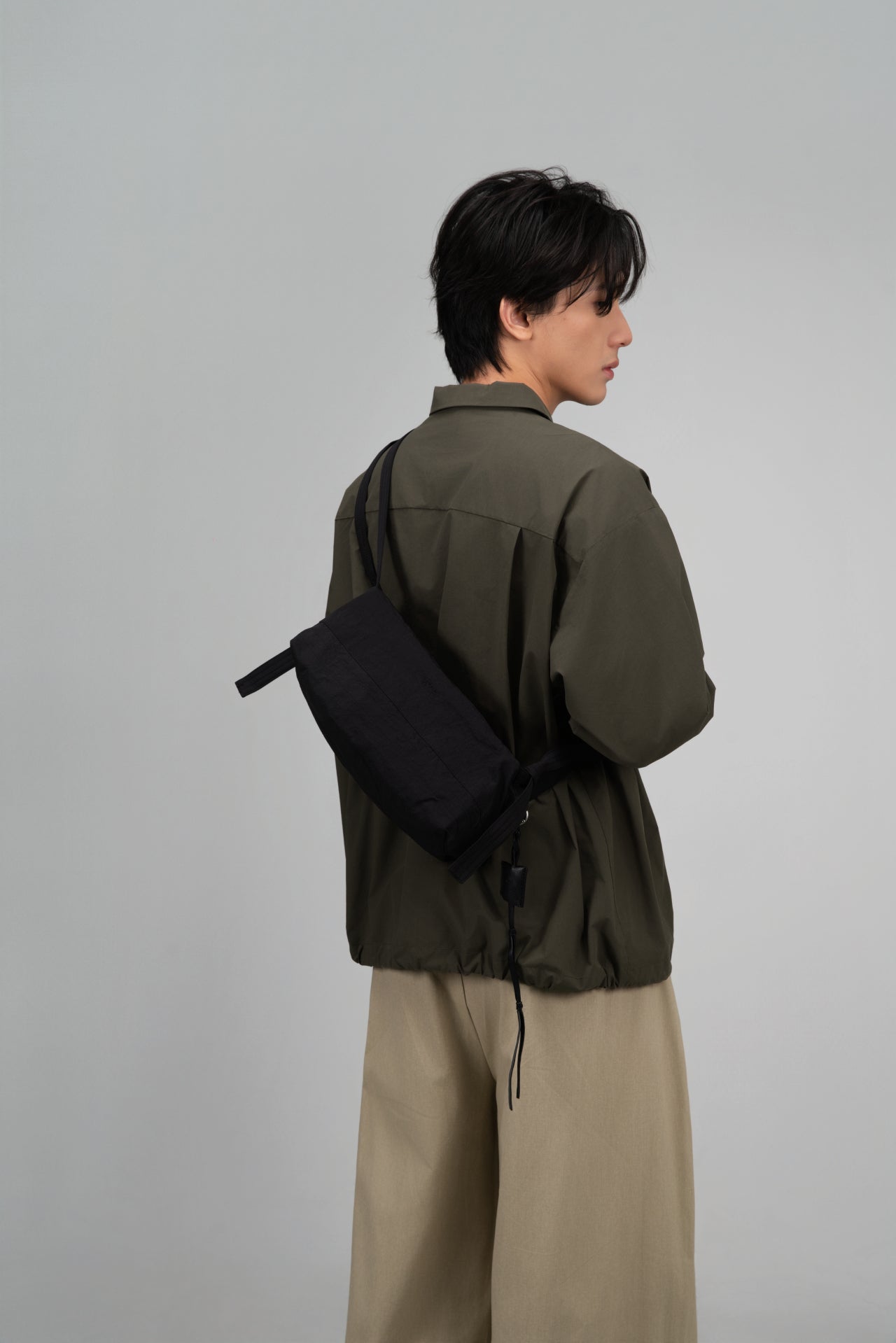 Small Loaf Nylon Bag (Black)