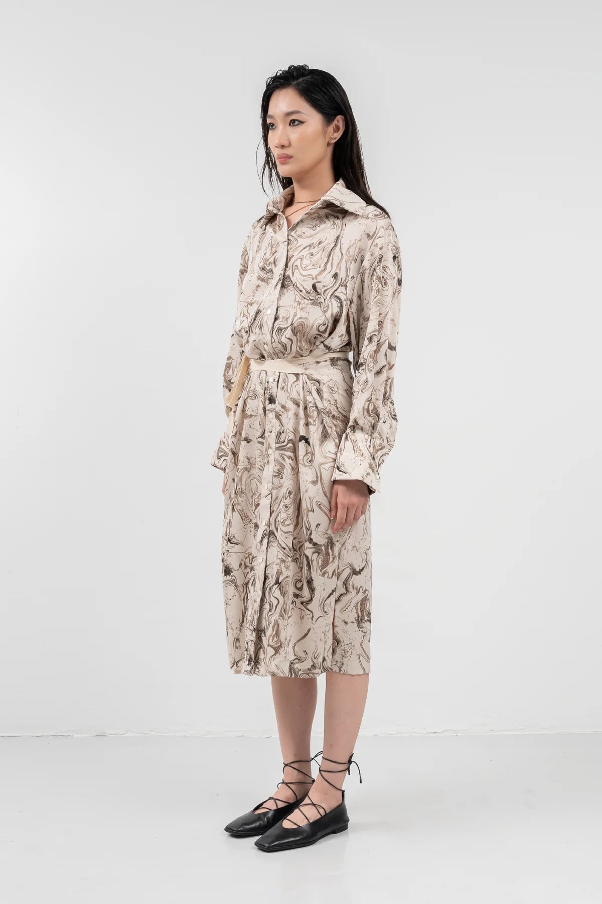 Marble Shirt Dress