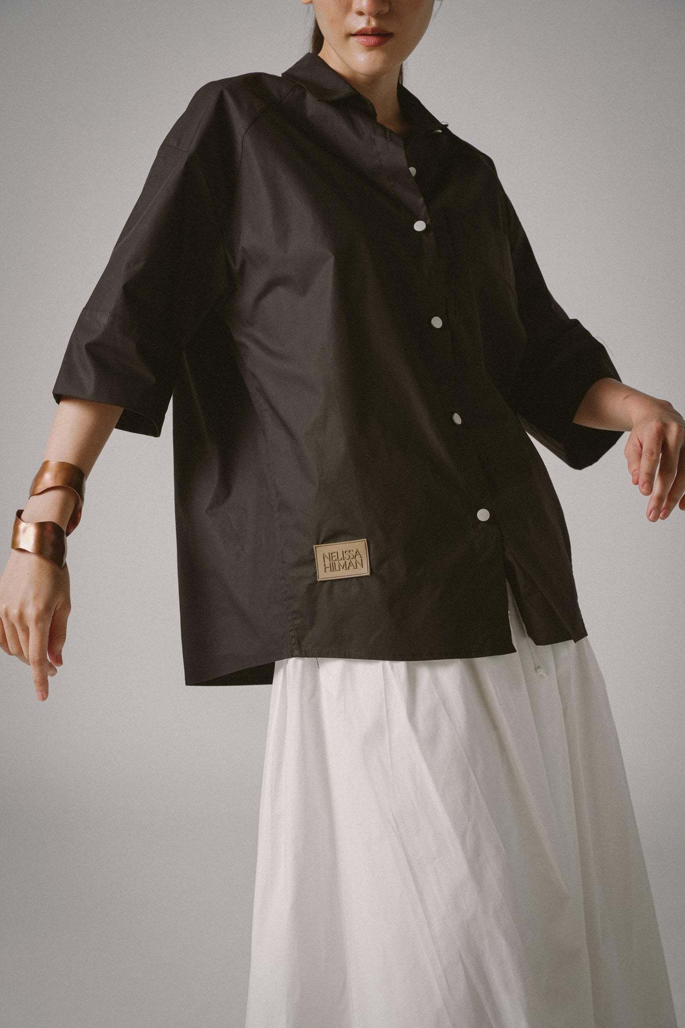 Oversized Poplin Shirts (Black)