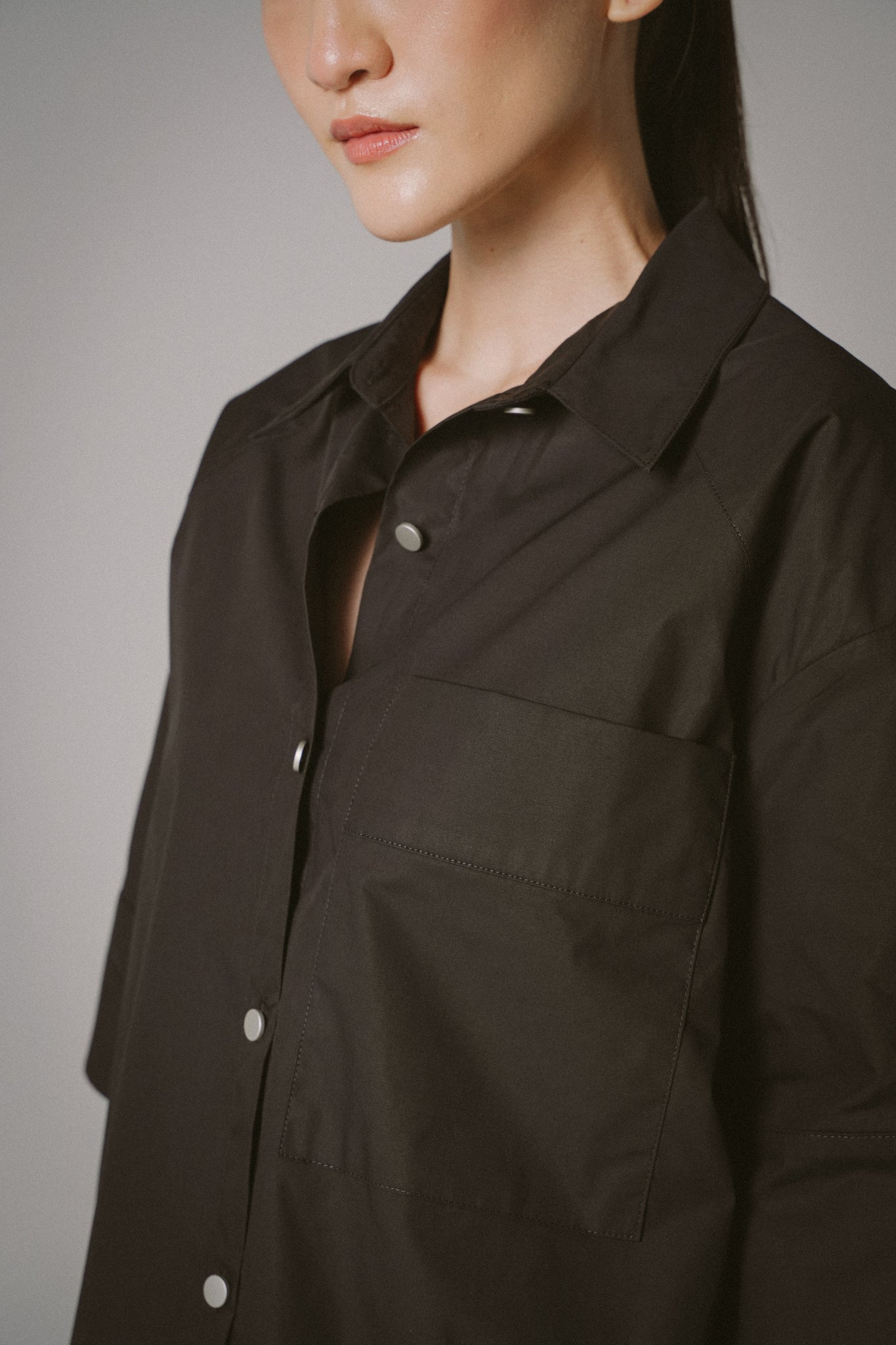 Oversized Poplin Shirts (Black)