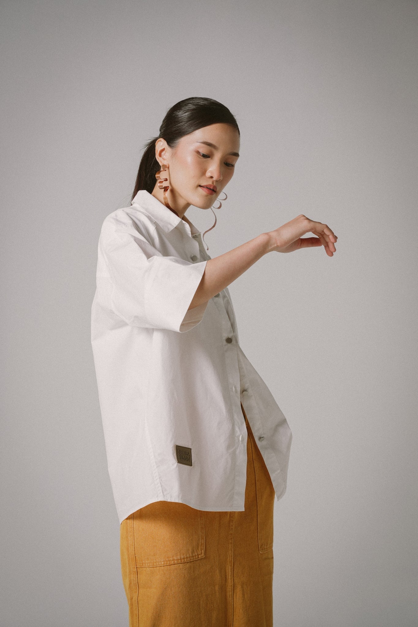 Oversized Poplin Shirts (White)