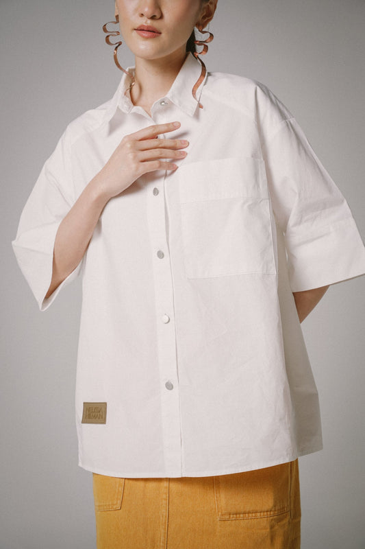 Oversized Poplin Shirts (White)