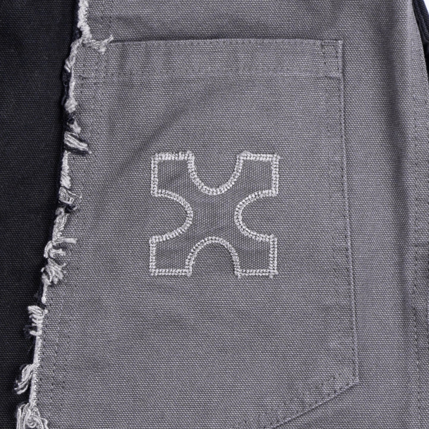 ASYMMETRICAL JORTS - BLACK