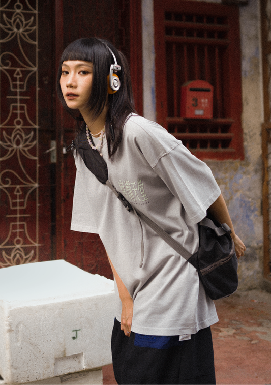 Title Tee Washed Grey