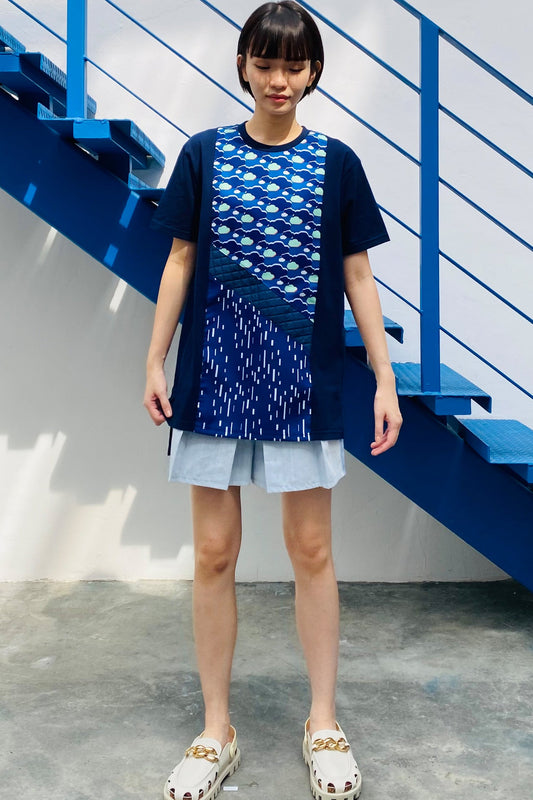 S07 UNISEX TEE || NAVY BROCCOLI
