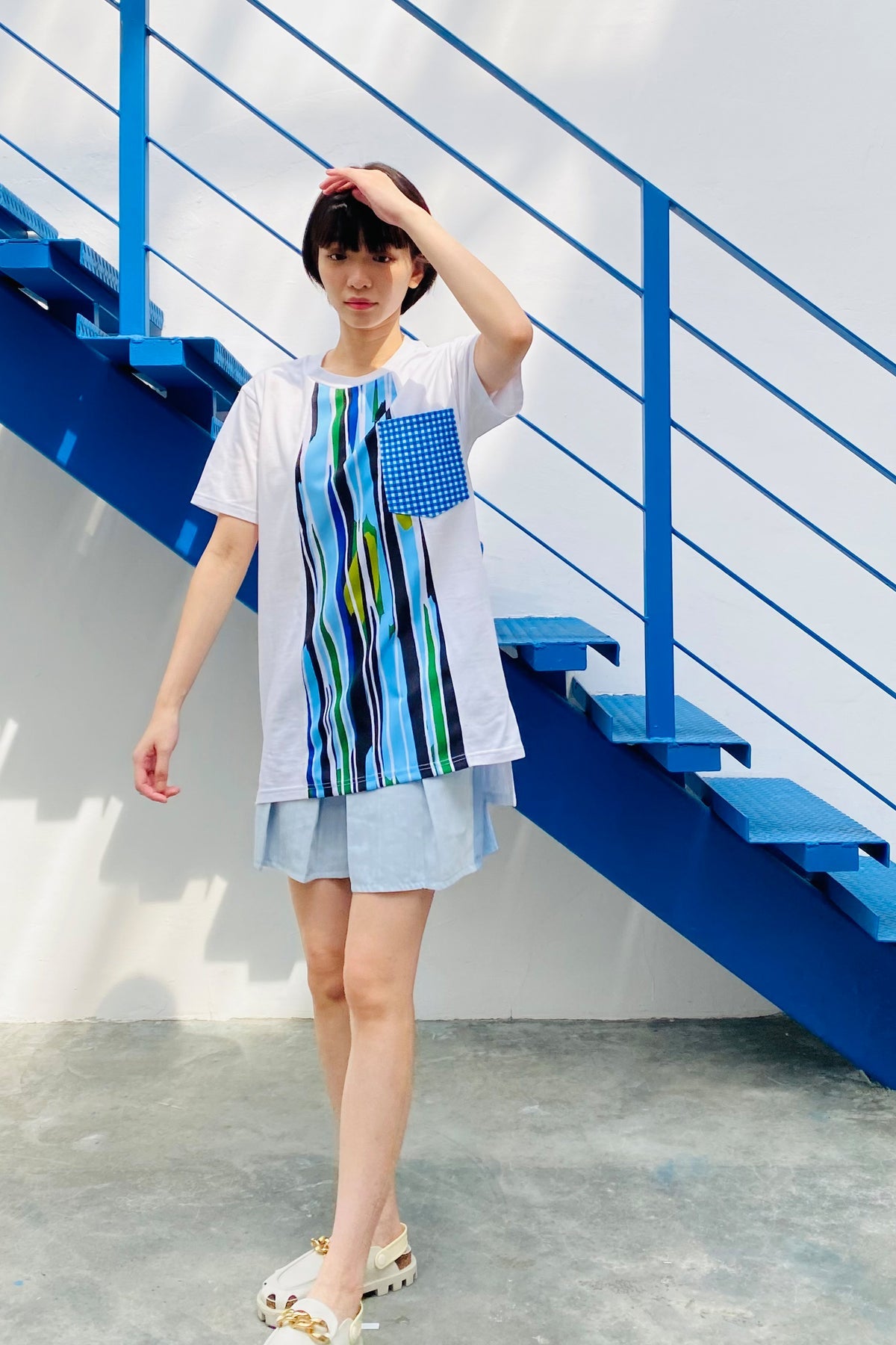 S07 UNISEX TEE || SKYBLUE LEEK