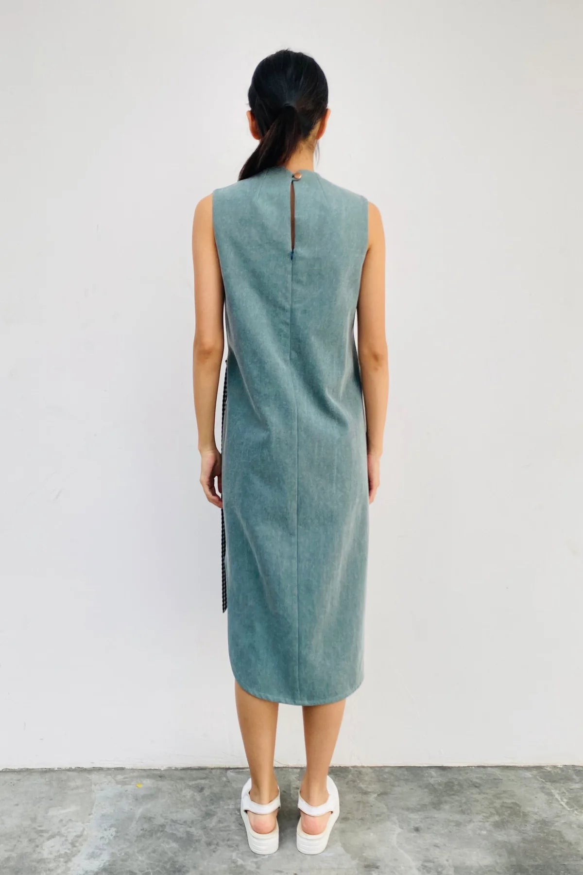 S18 DD02A || CHECKS RIPPLE DRESS