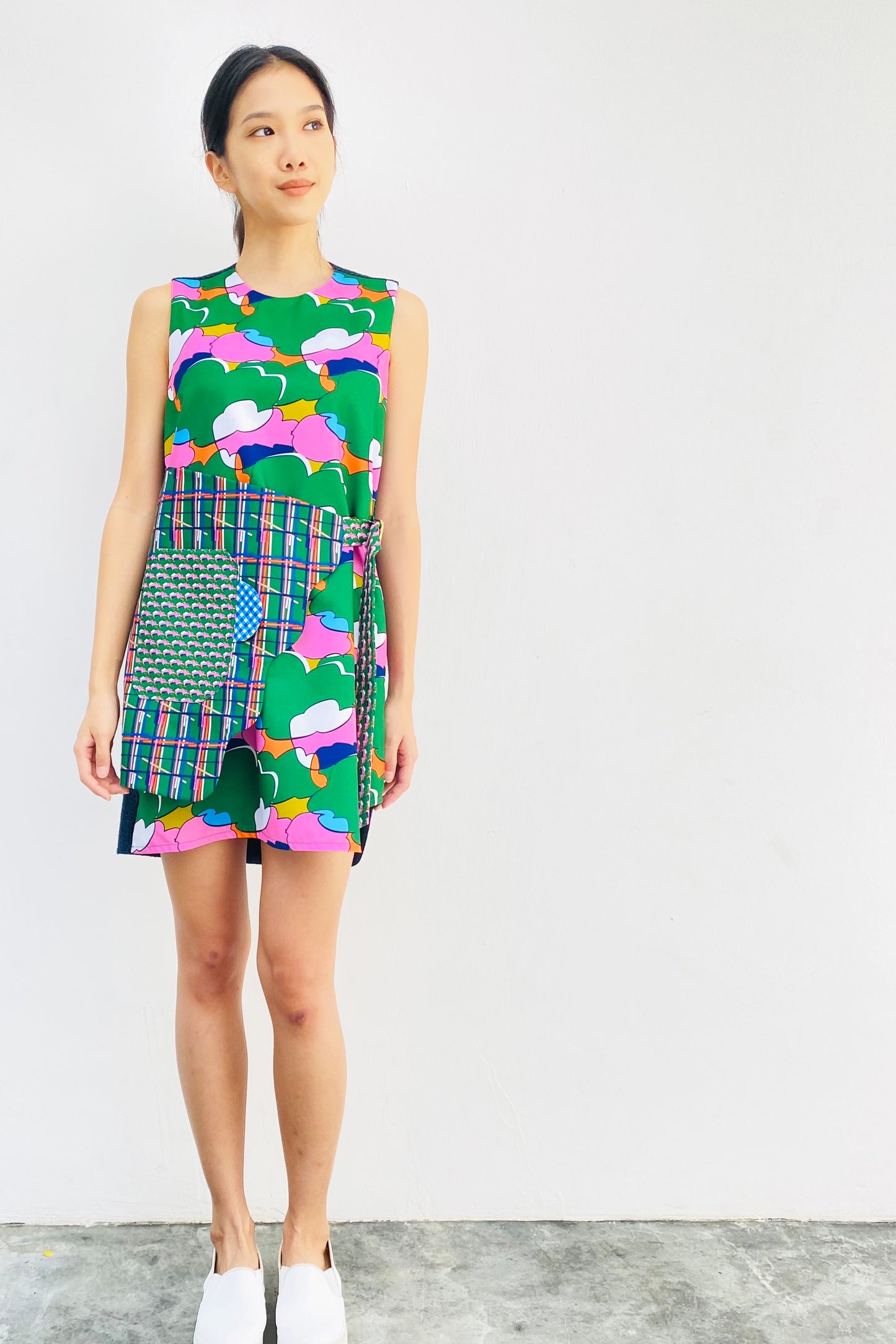 S18 DD05B || GREEN TOMATO MINI DRESS