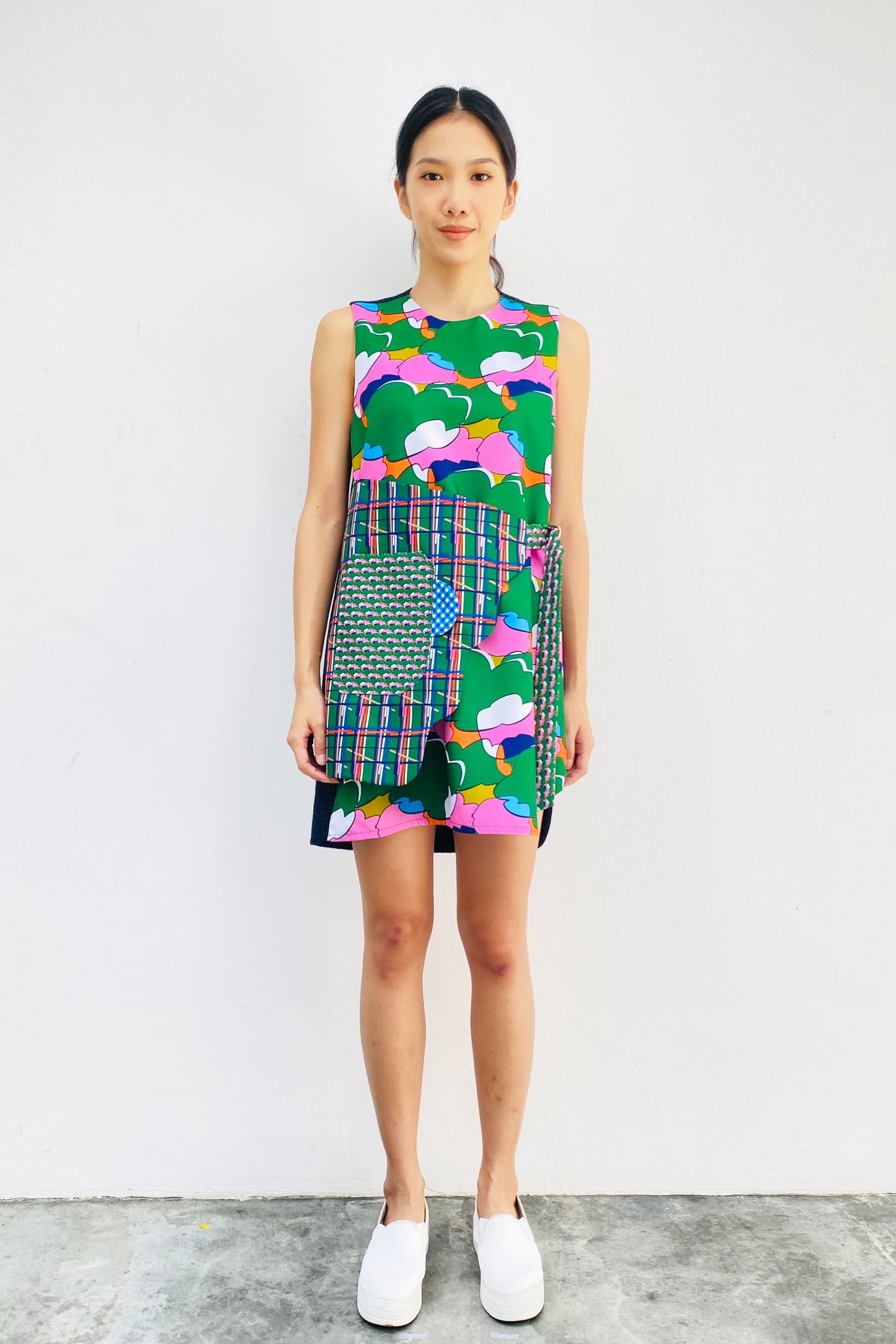 S18 DD05B || GREEN TOMATO MINI DRESS