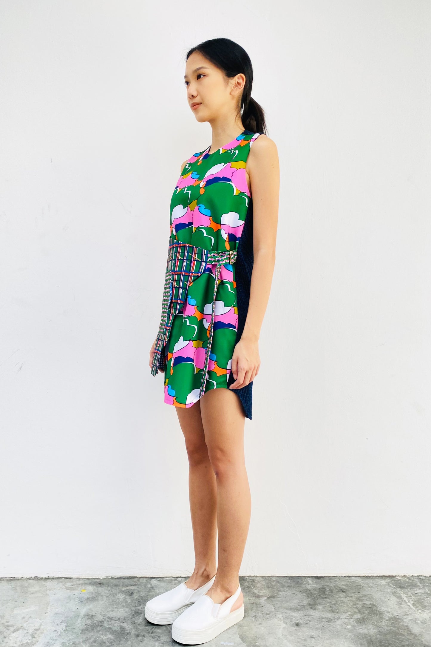 S18 DD05B || GREEN TOMATO MINI DRESS