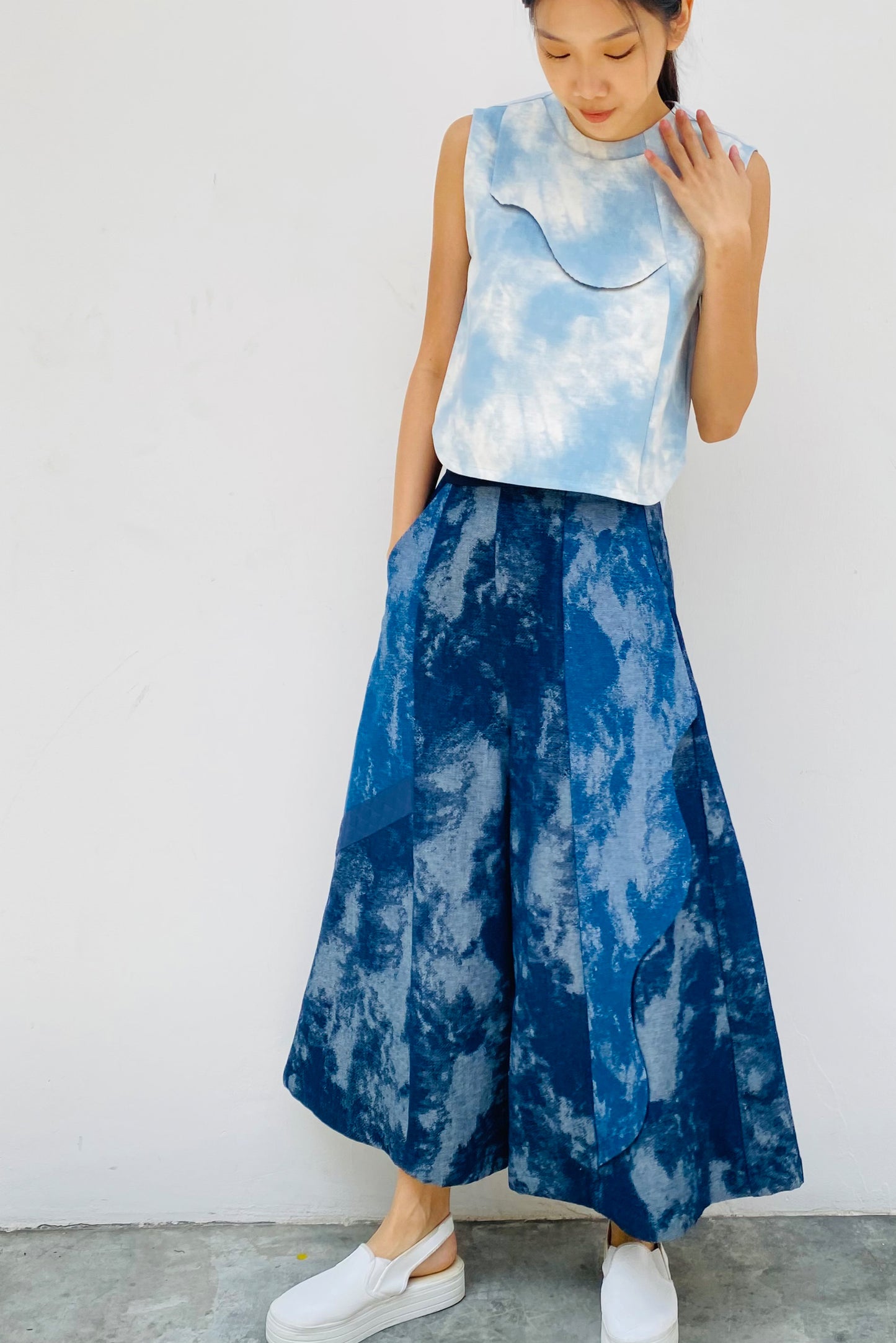 S18 LP04 || DENIM PALAZZO
