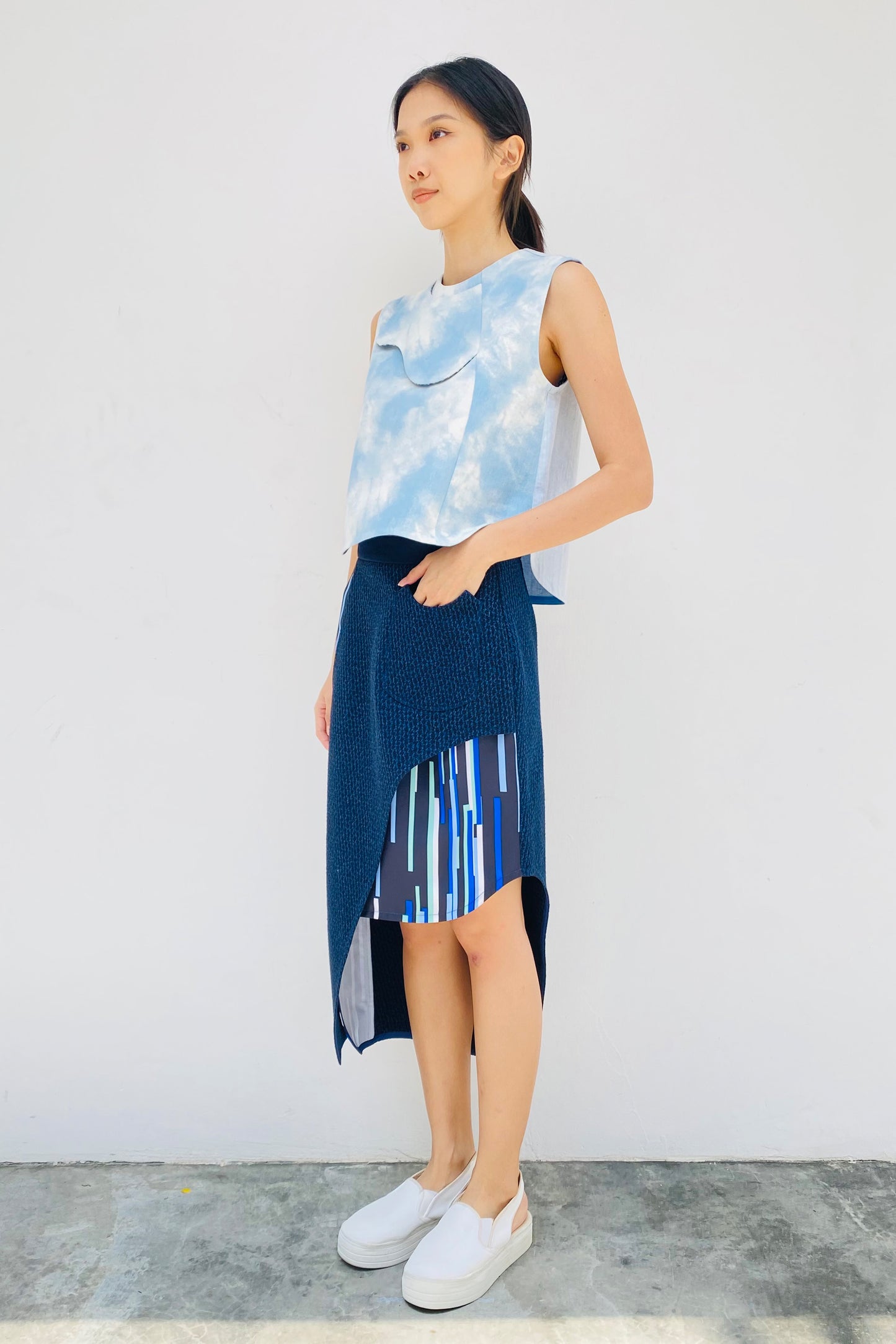 S18 SK01 || ASYMMETRICAL SKIRT