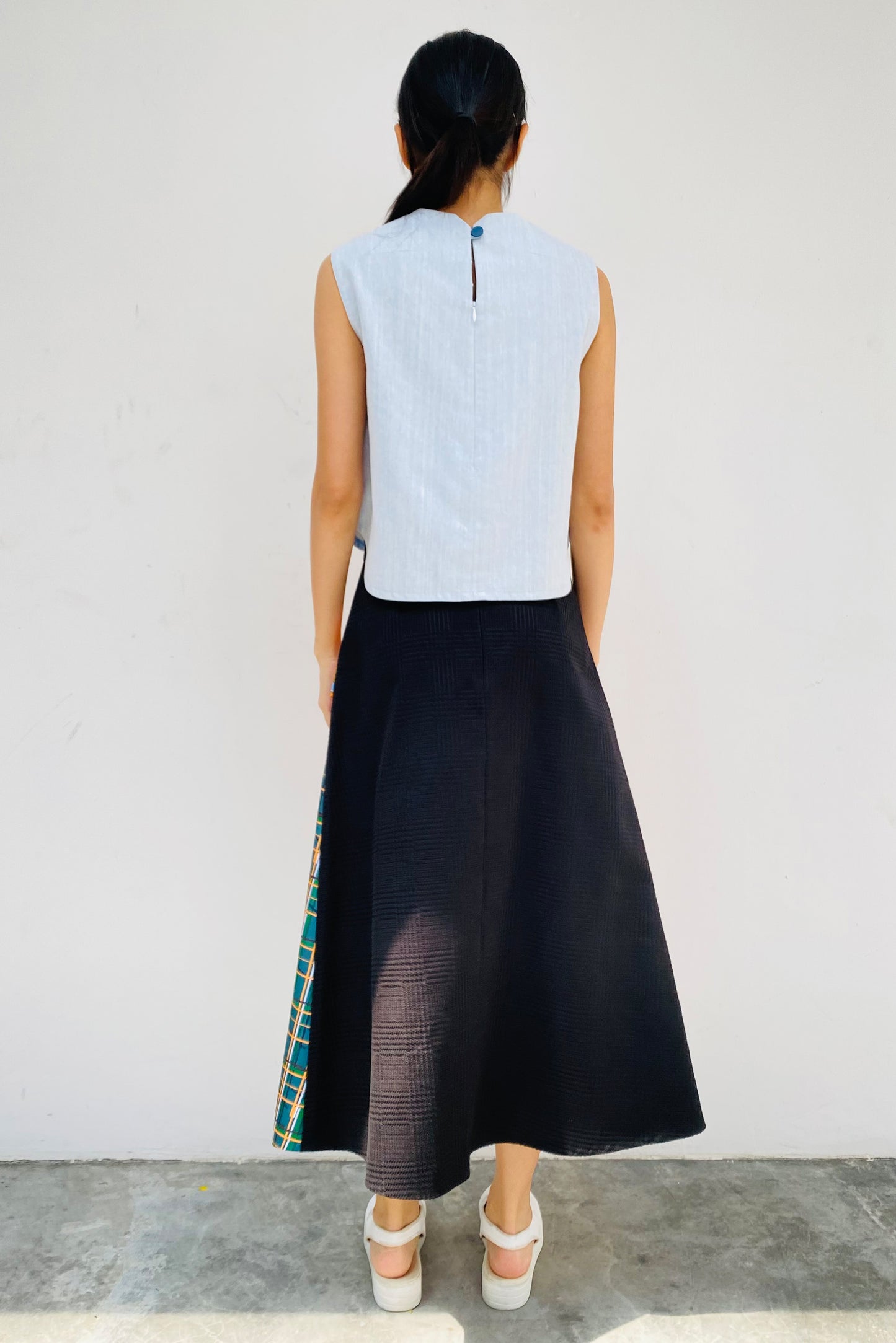 S18 SK04B || YELLOW BROCCOLI RIPPLE SKIRT