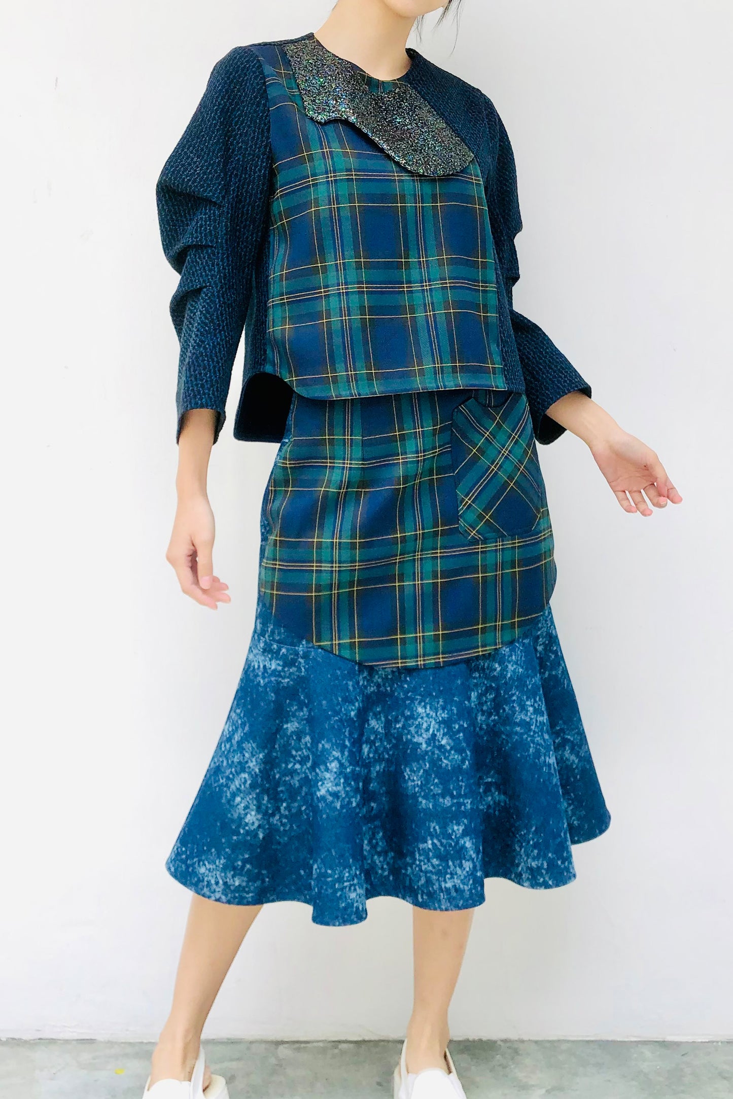 S18 TT07 || CHECKS CROPPED TOP