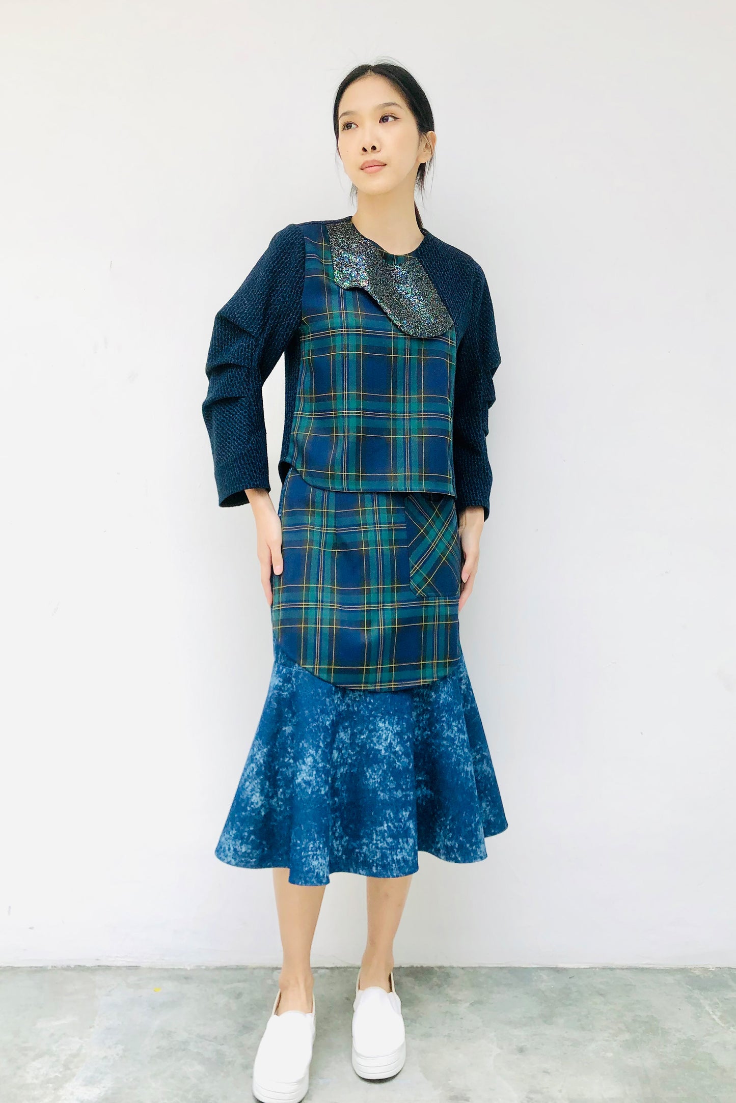 S18 TT07 || CHECKS CROPPED TOP