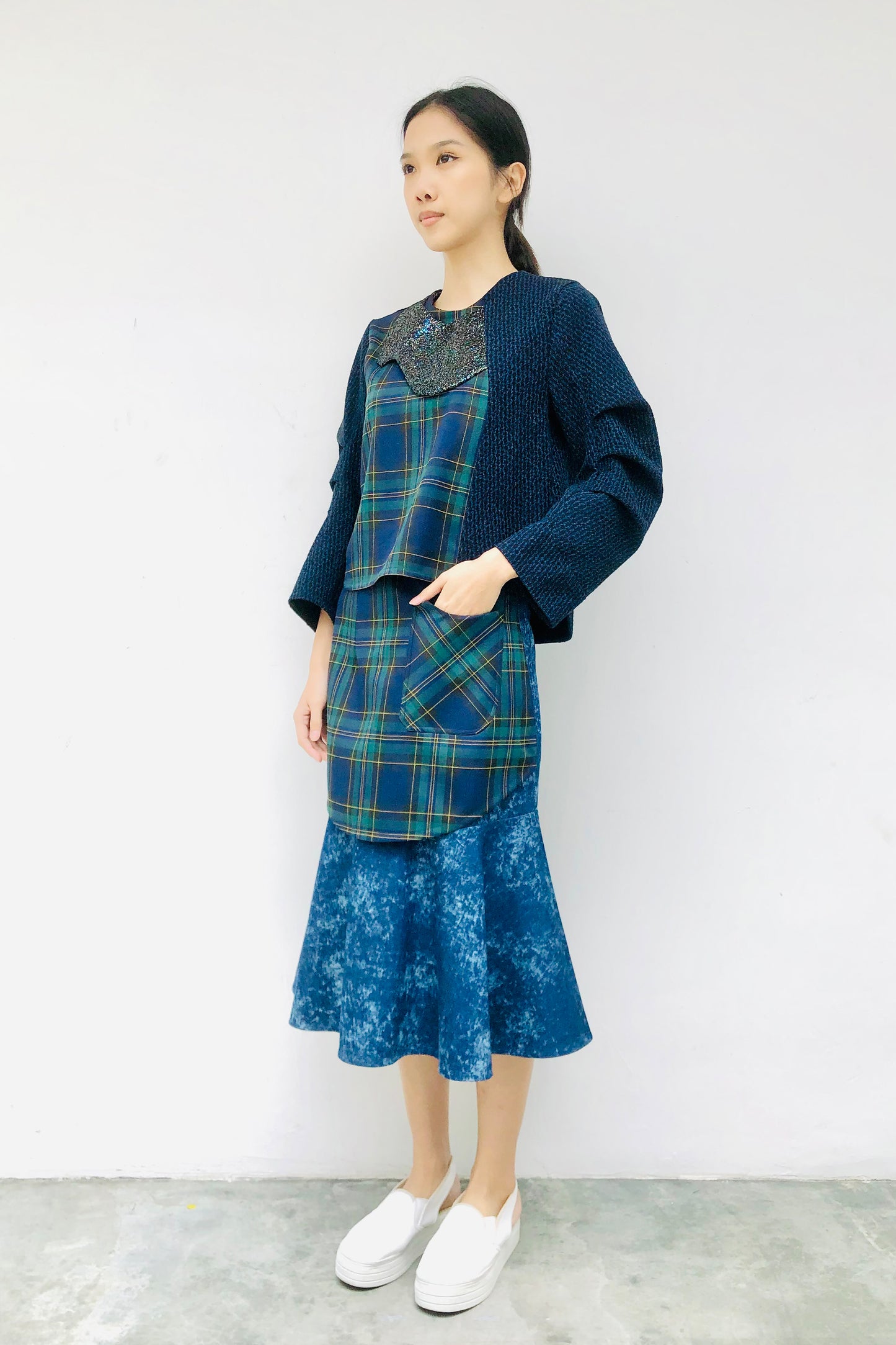 S18 TT07 || CHECKS CROPPED TOP