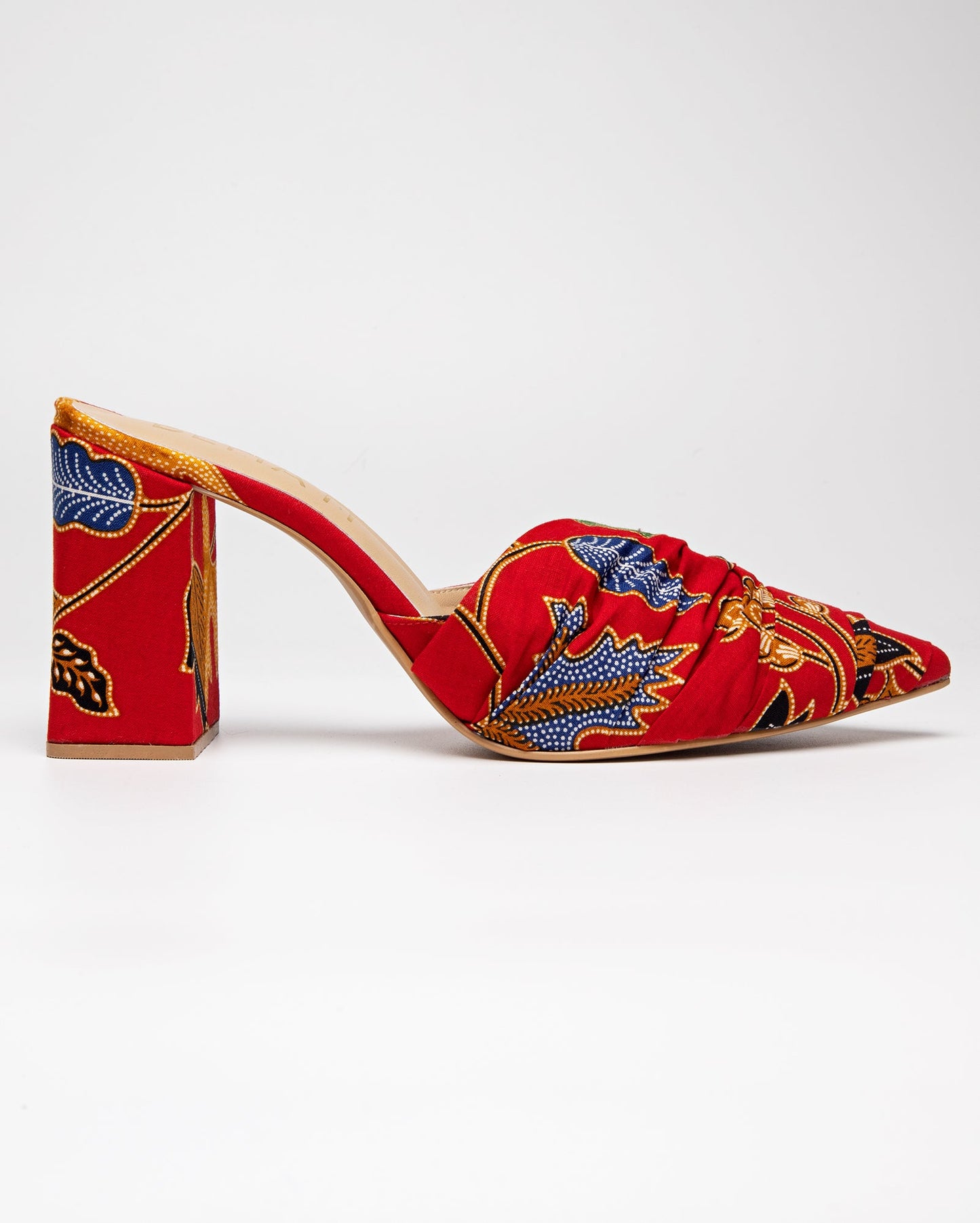 Batik Block Heel