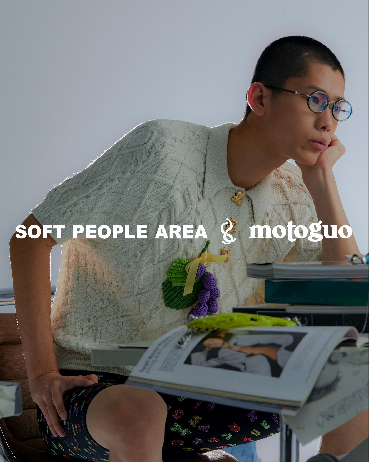 PU Glasses (Green) motoguo x SOFT PEOPLE AREA