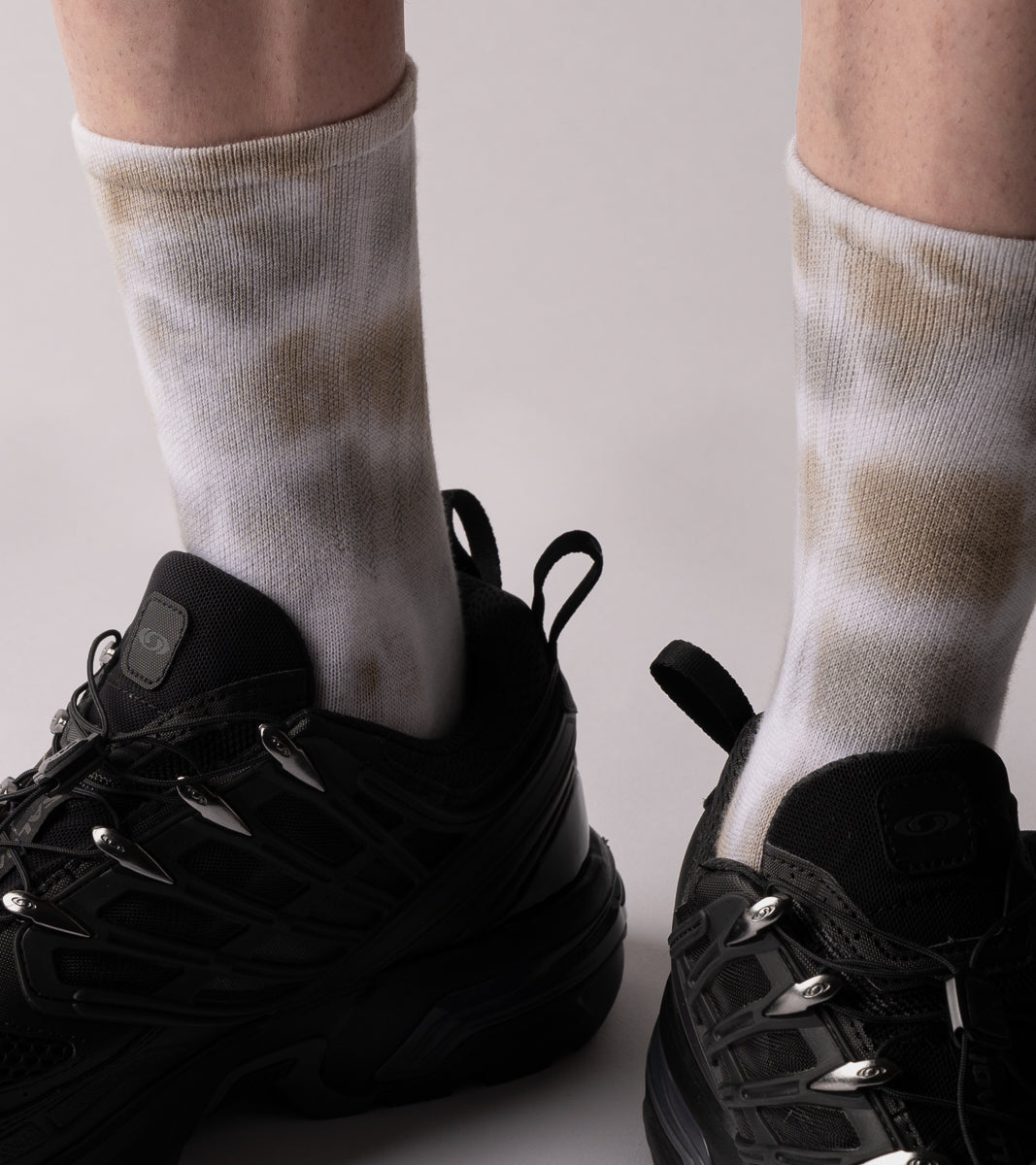Spray Dye Crew Casual Socks - Drip Sand