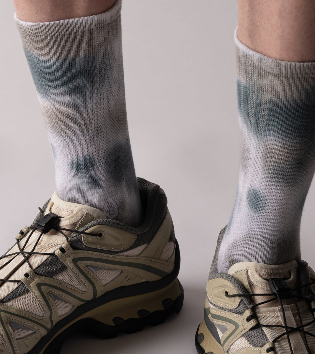 Spray Dye Crew Casual Socks - Drip Navy