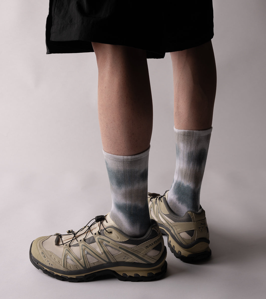 Spray Dye Crew Casual Socks - Drip Navy