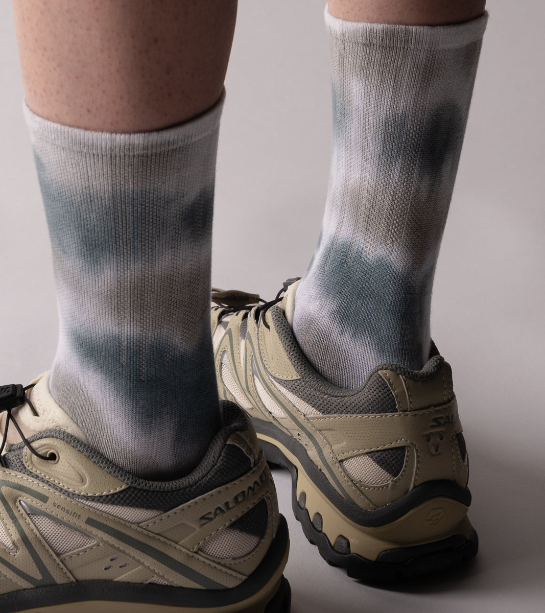 Spray Dye Crew Casual Socks - Drip Navy