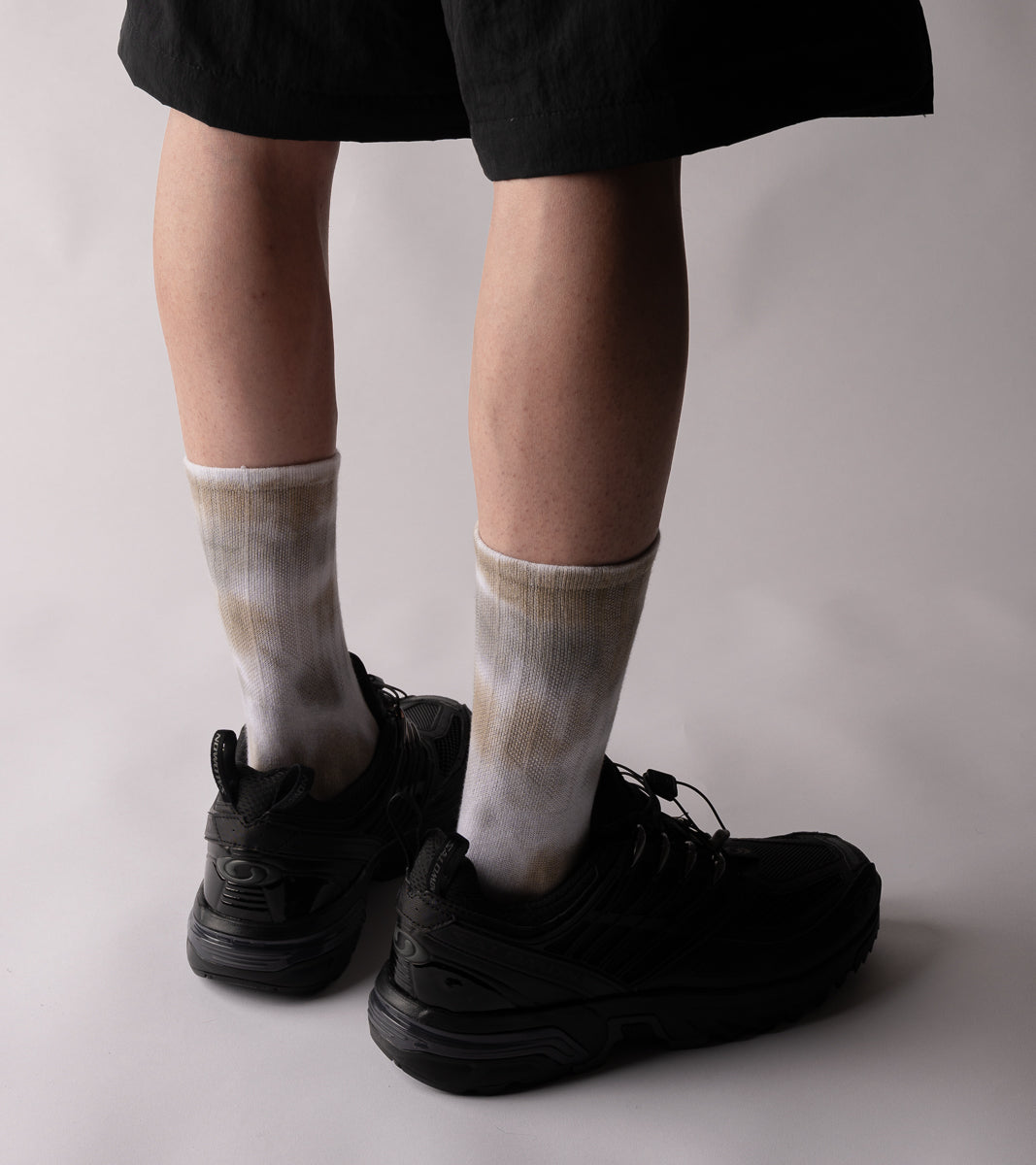 Spray Dye Crew Casual Socks - Drip Sand