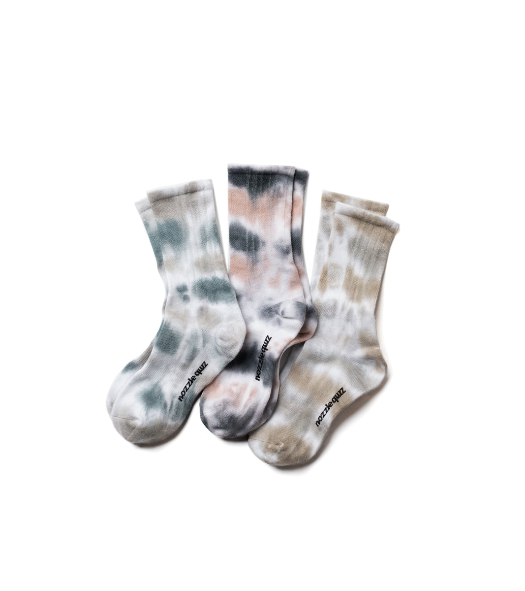 Spray Dye Crew Casual Socks - Drip Black