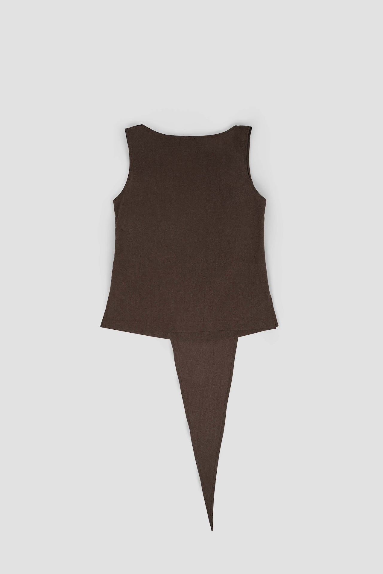 Triangle Neck-Scarf Tank Top (Brown) - BEV C multi label store