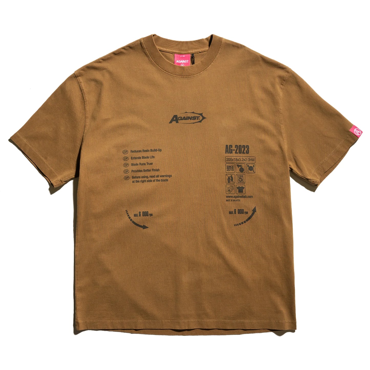 WASHED BLADE TEE - BROWN