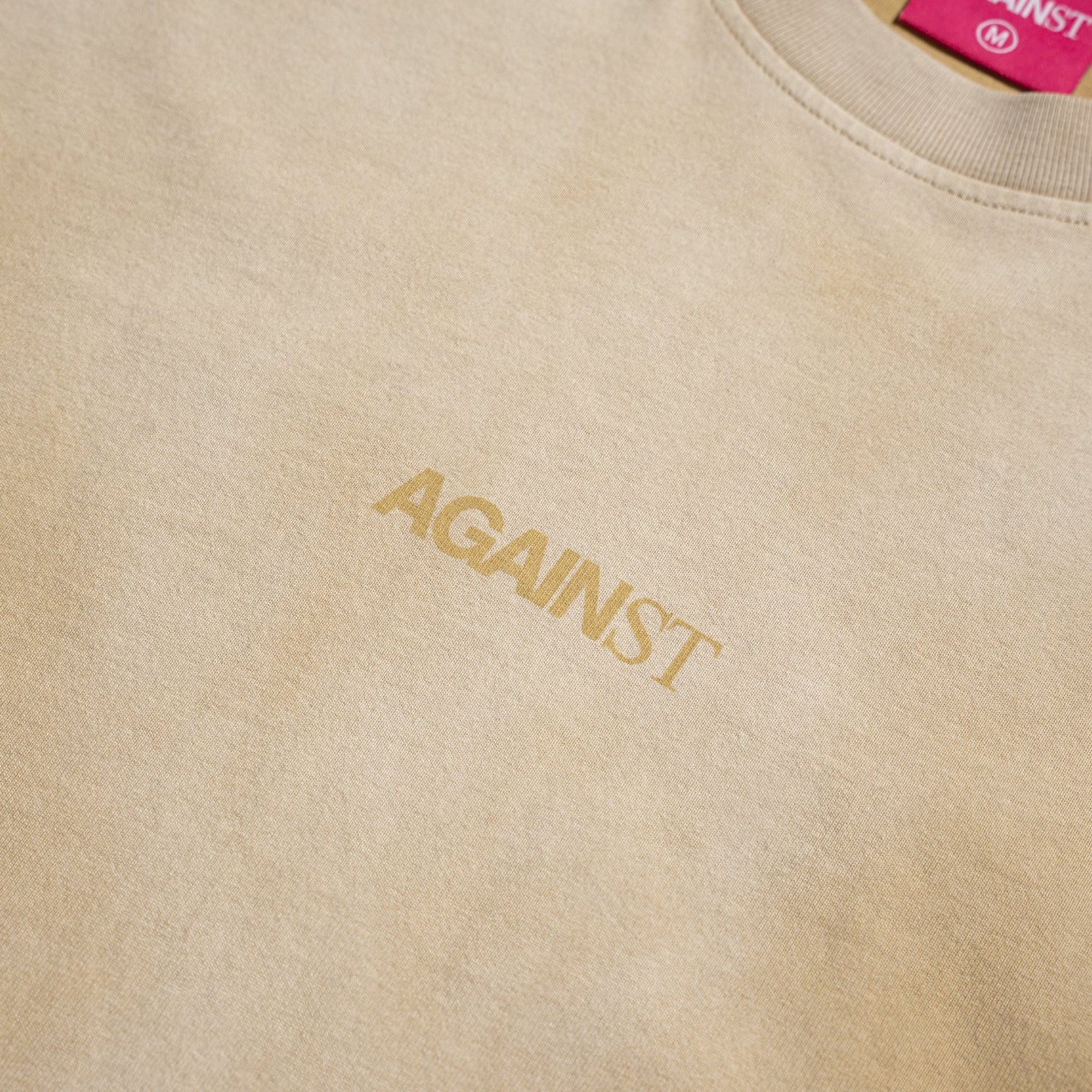 WASHED LOGO TEE - BEIGE