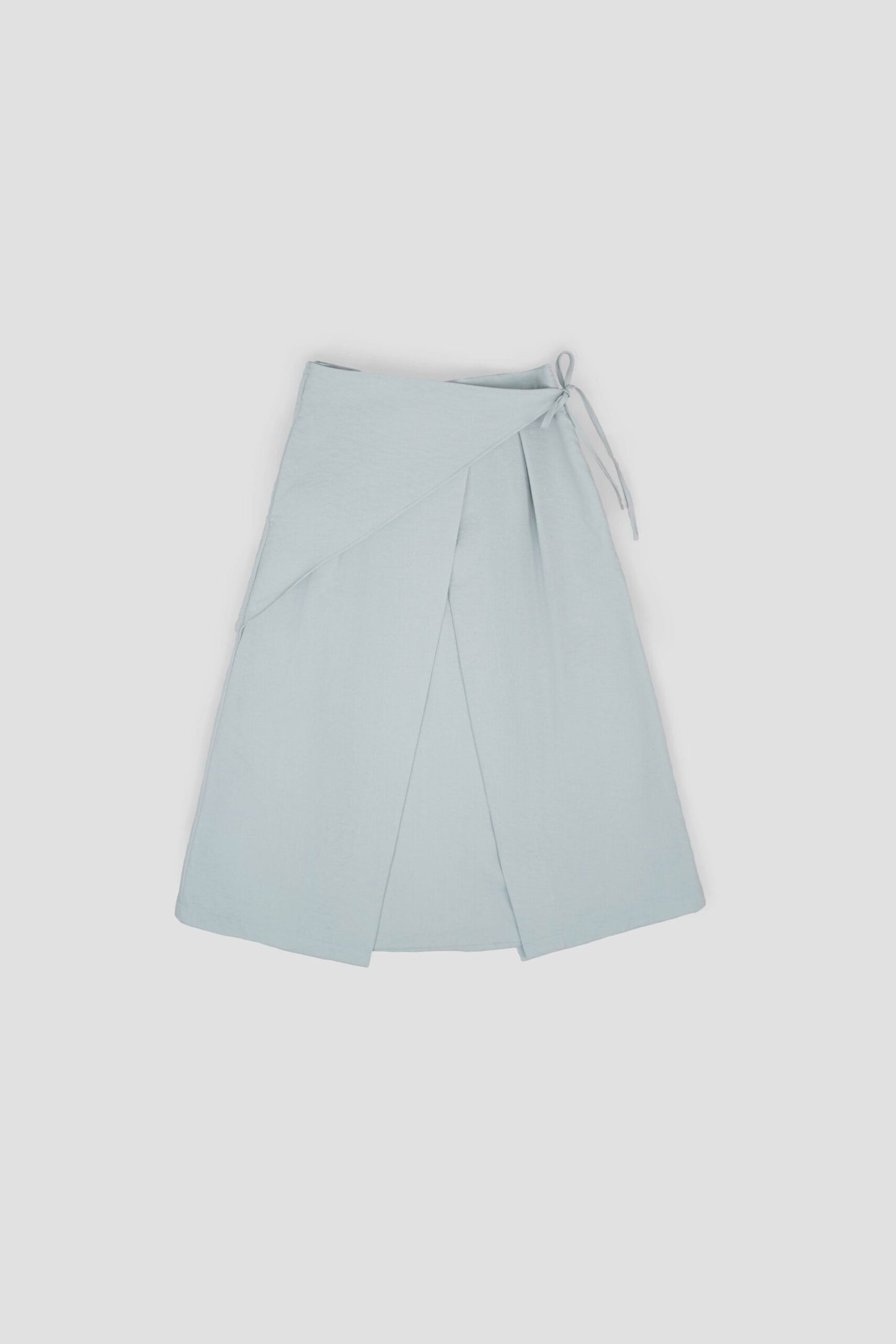 Waist Bandeu Layering Skirt – Midi (Light Blue)