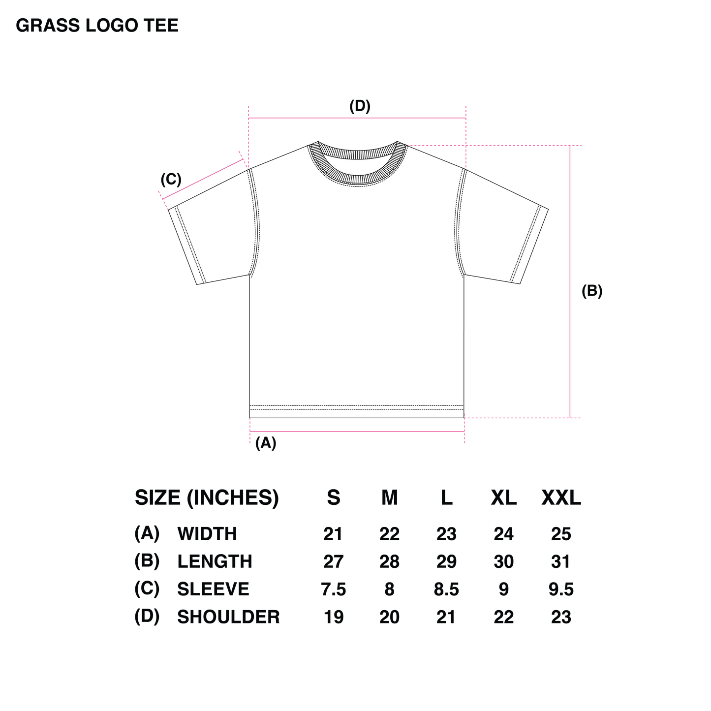 GRASS LOGO TEE BLACK