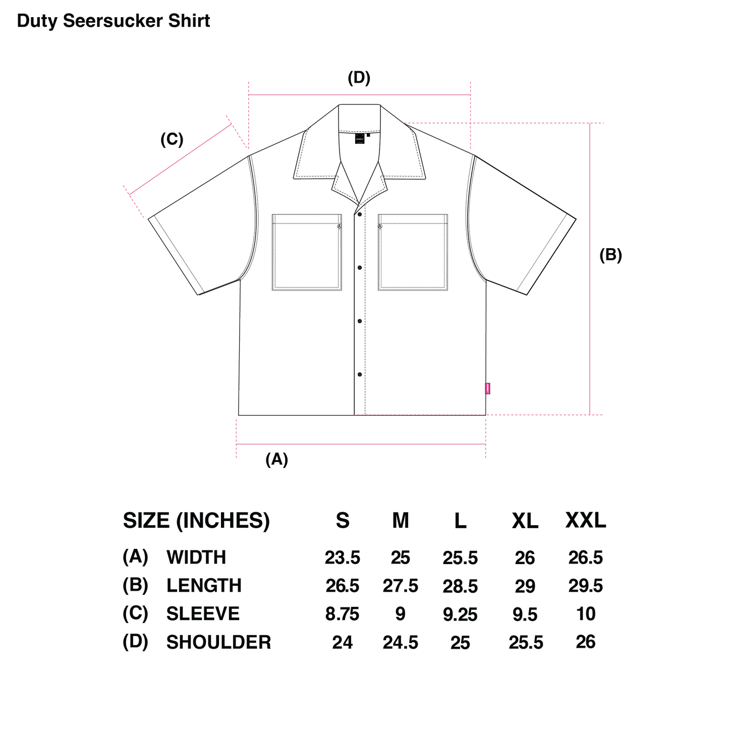 Duty Seersucker Shirt - BLACK