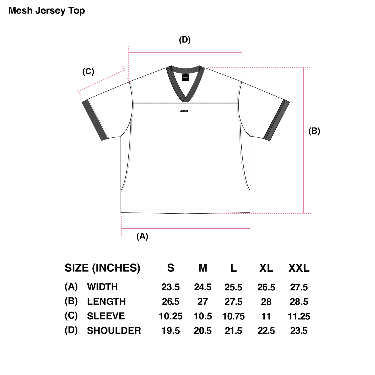 MESH JERSEY TOP BLACK