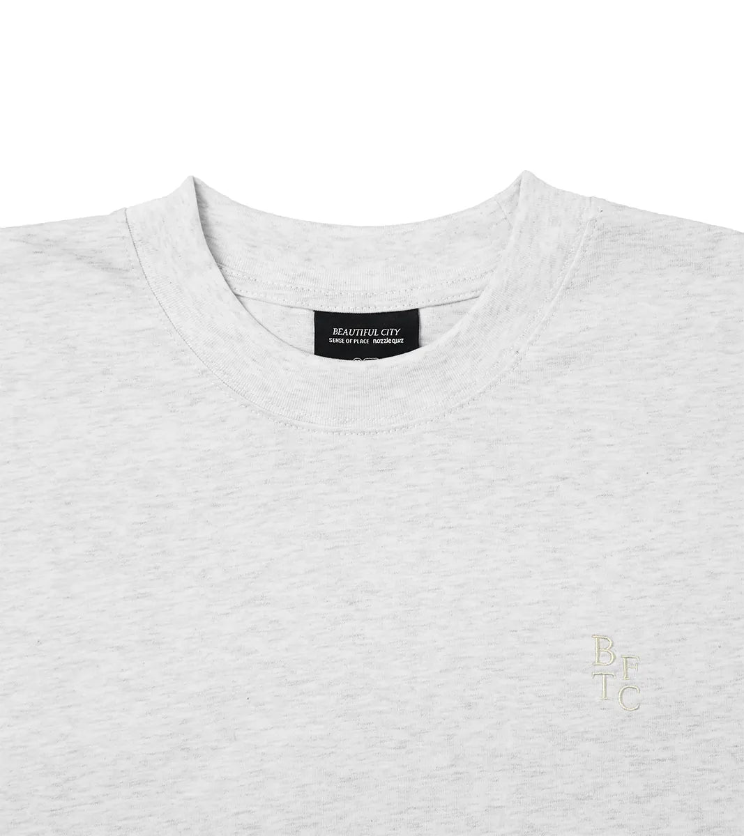 nozzle quiz X SENSE OF PLACE - BTFC Print L/S Tee (Grey)