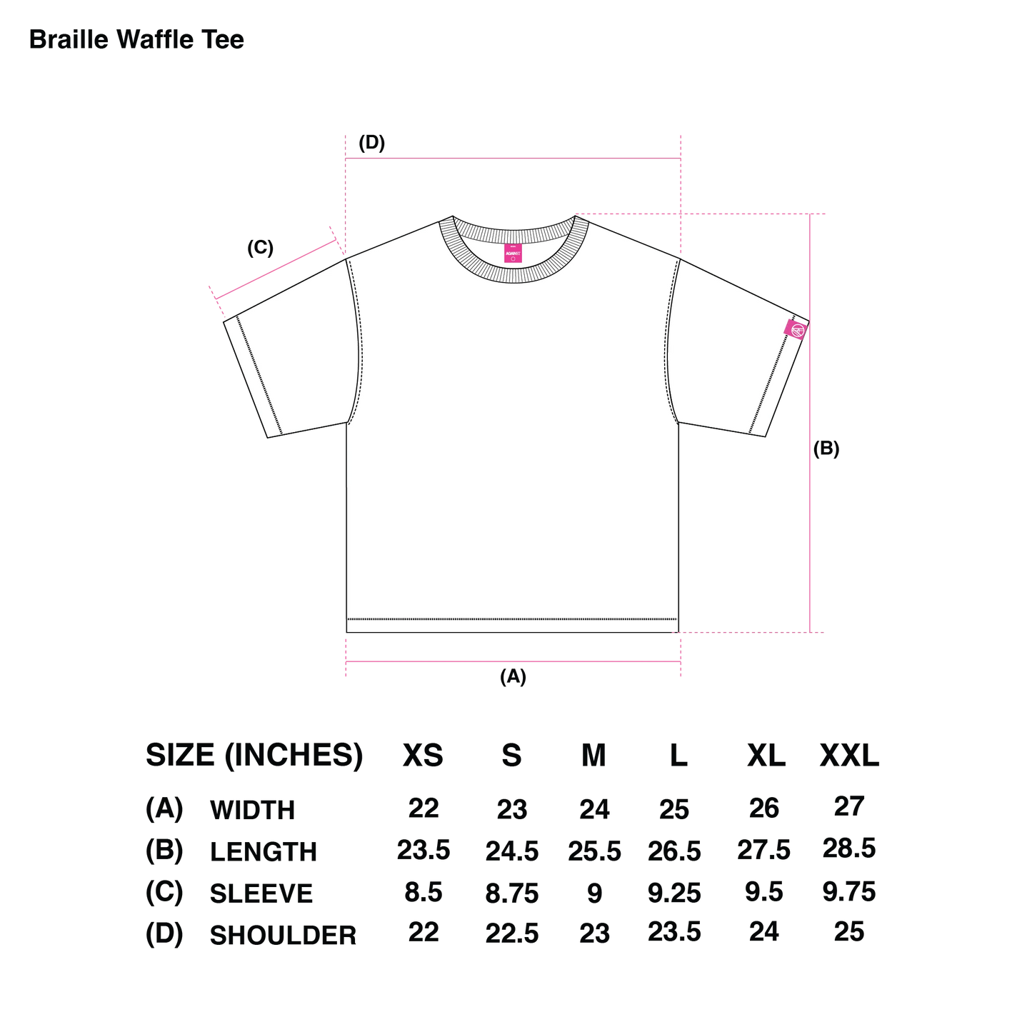 Brailled Waffle Tee