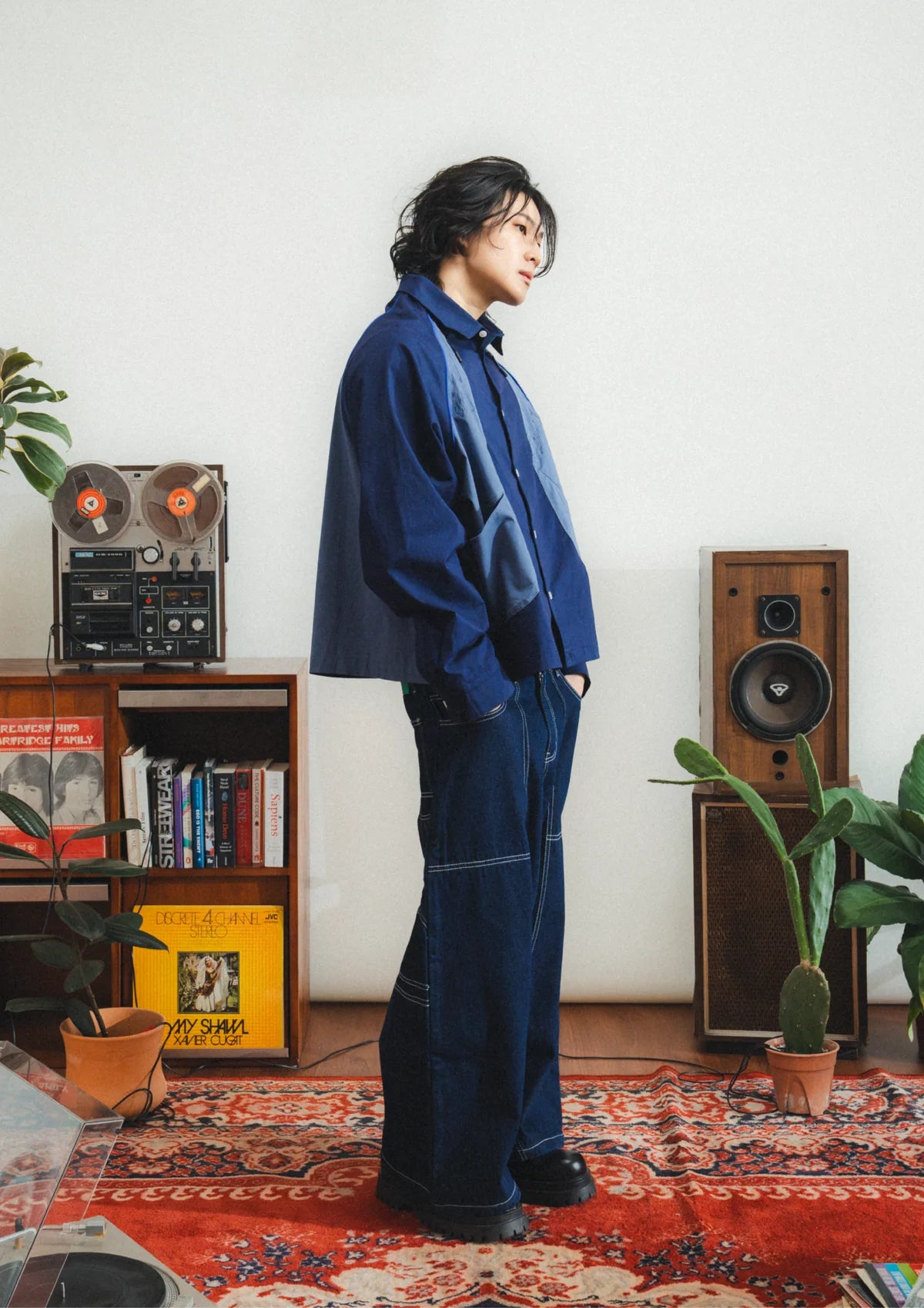 SPEAKER L/S SHIRT IN BLUE