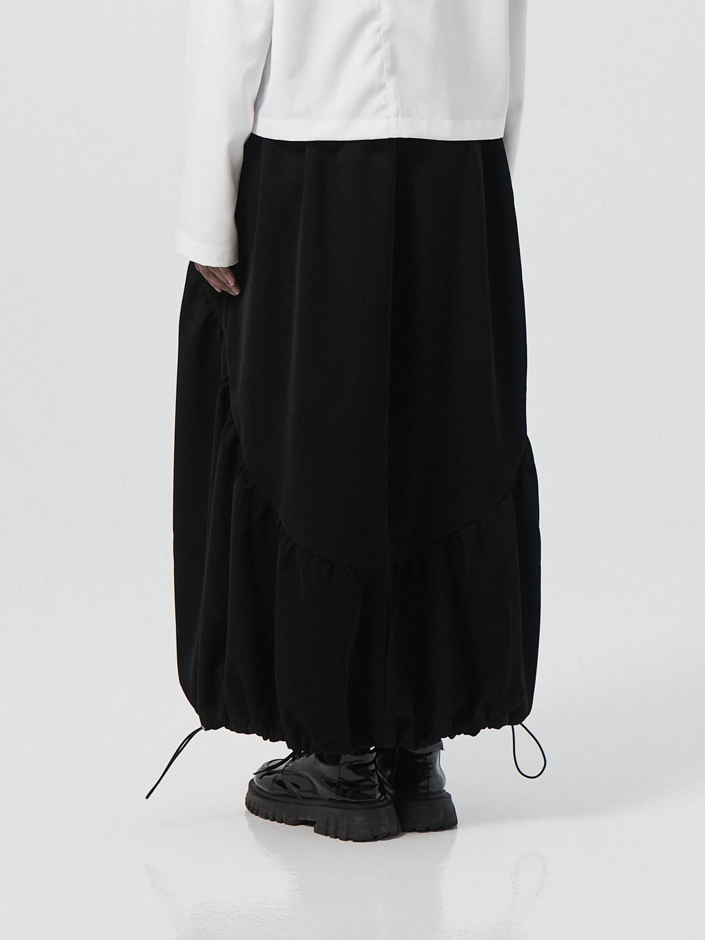 FLOWY BALLOON MAXI SKIRT