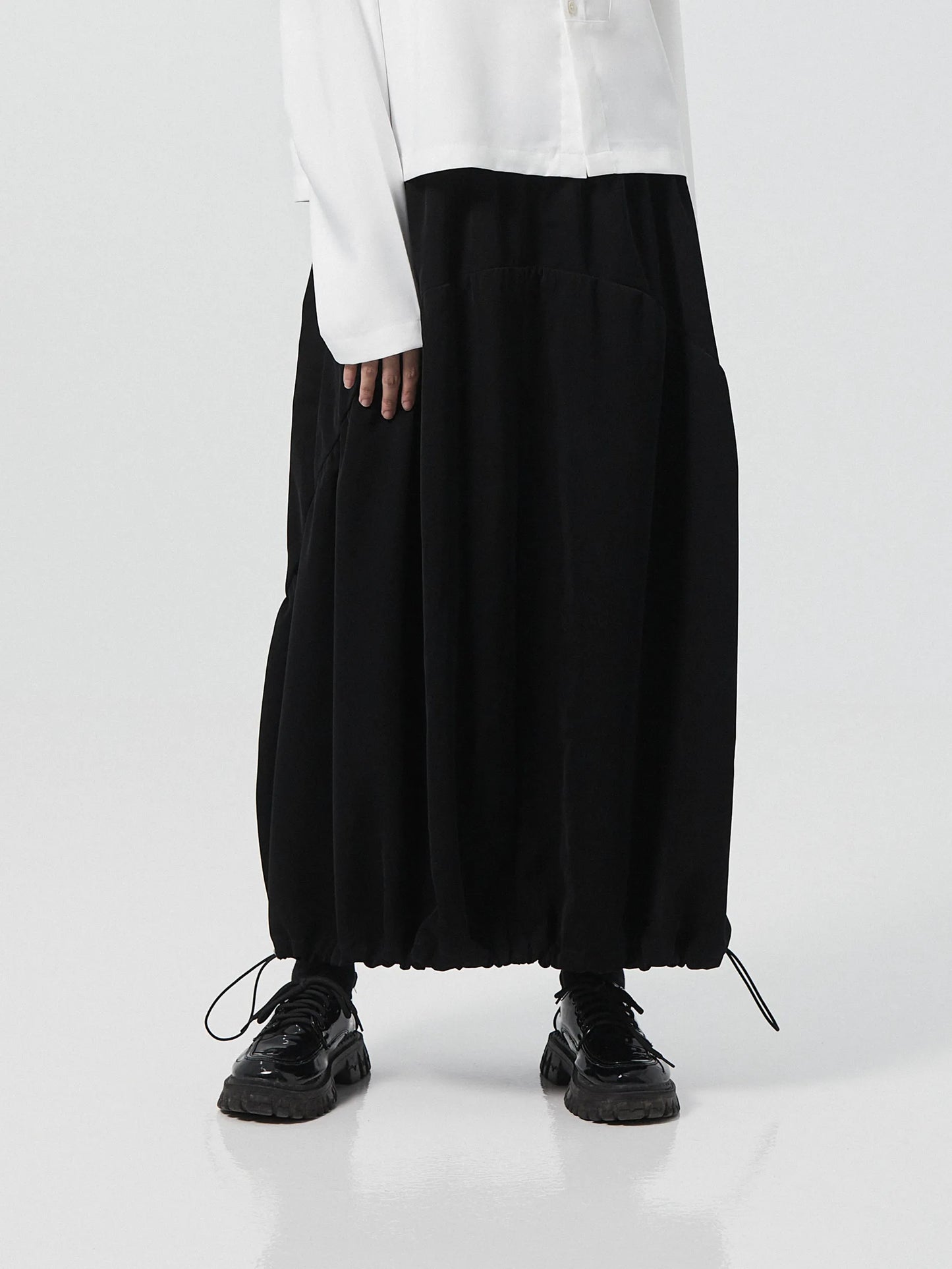 FLOWY BALLOON MAXI SKIRT