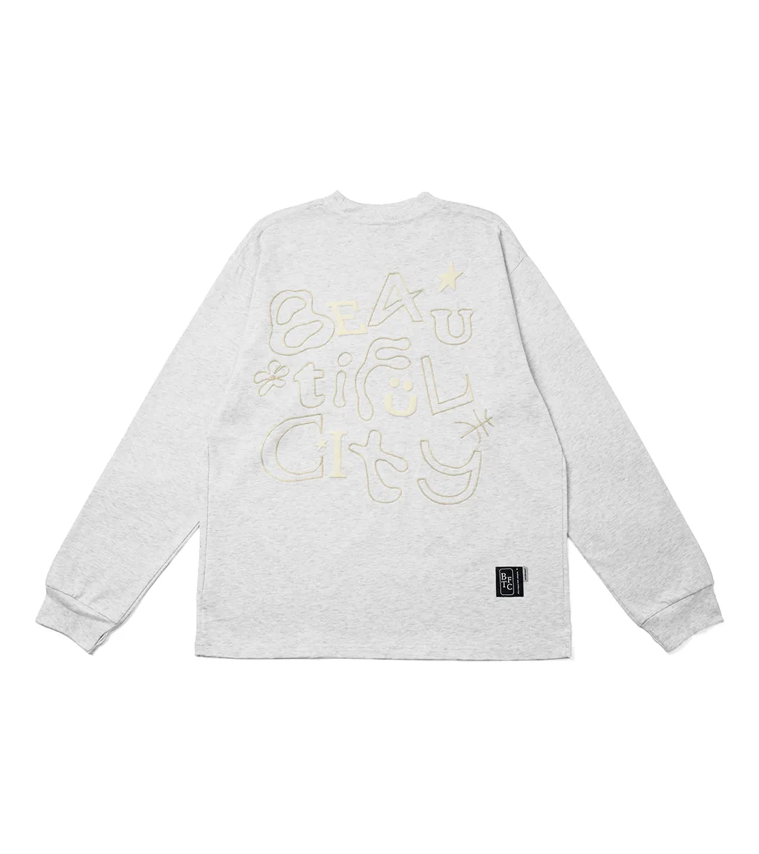 nozzle quiz X SENSE OF PLACE - BTFC Print L/S Tee (Grey)
