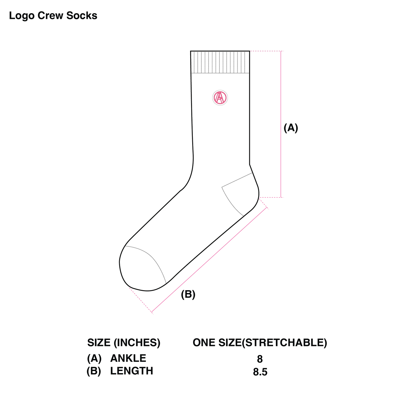A LOGO SOCKS WHITE
